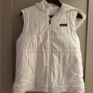 Patagonia Reversible Los Gatos Hooded Vest Birch White